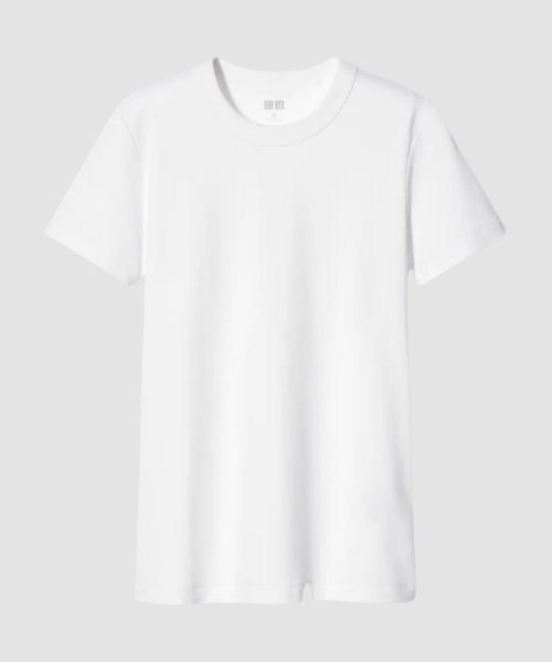 uniqlo-white-crew-neck-women-tshirt