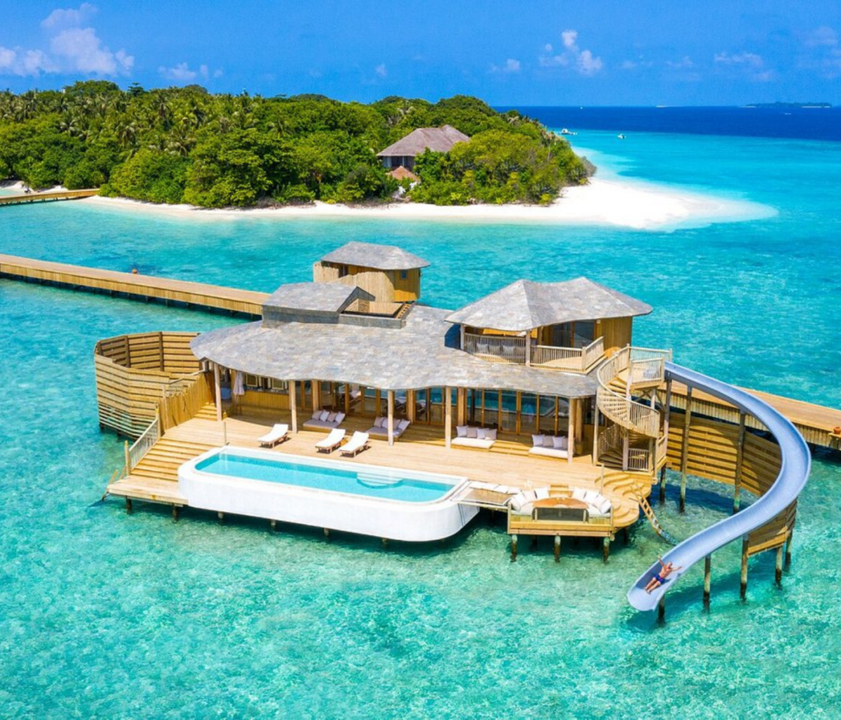 Soneva Fushi Villa with slide Best Hotels Maldives