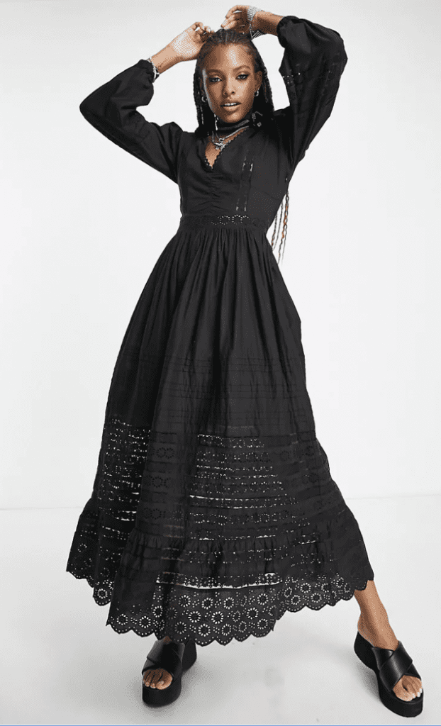 ASOS Reclaimed Vintage Long Sleeve Maxi Dress Lace Trim Our Favourite Summer Dresses for 2023 