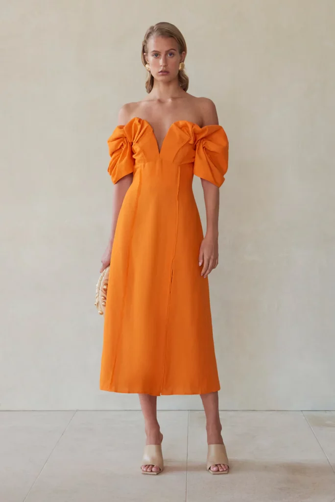 Cult Gaia Muna Dress Papaya