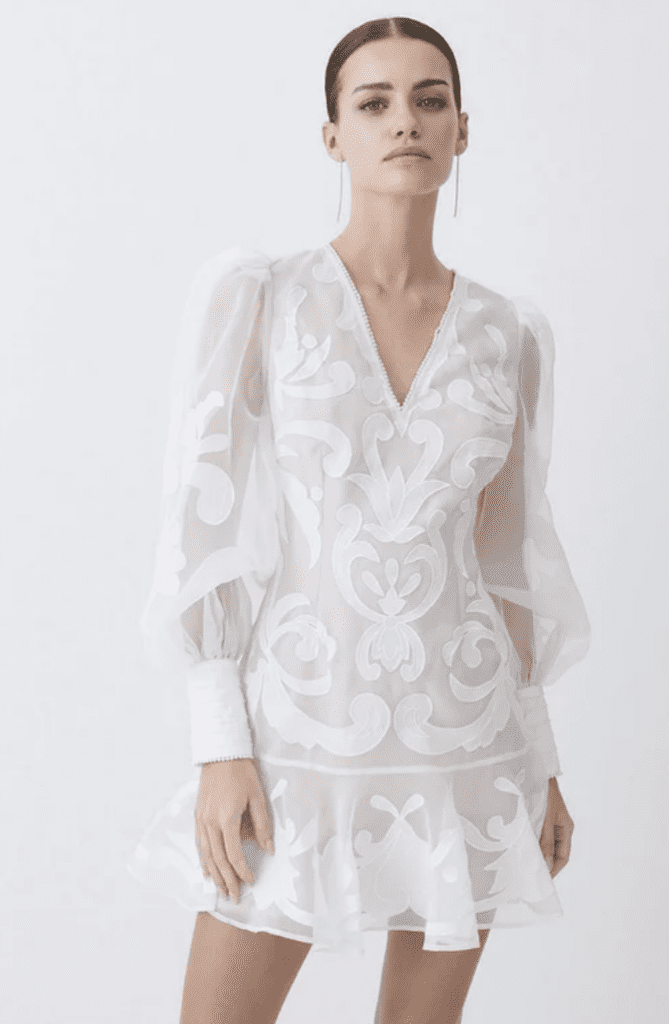 Karen Millen Petite Applique Organdie Buttoned Woven Mini Dress Our Favourite Summer Dresses for 2023 