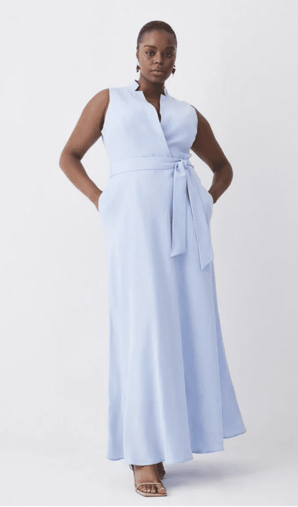 Karen Millen Linen Wrap Tie Waisted Midi Dress Plus Size Our Favourite Summer Dresses for 2023 