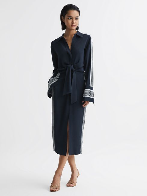 Reiss Arabella Side Stripe Tie Front Midi Dress Our Favourite Summer Dresses for 2023 