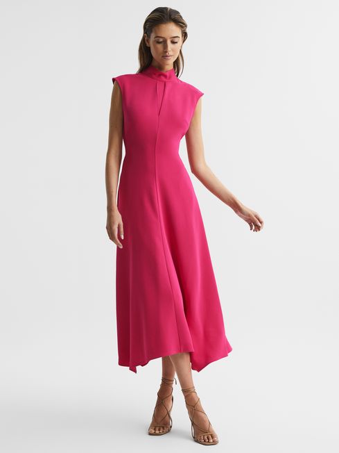 Reiss Livvy Open Back Midi Dress