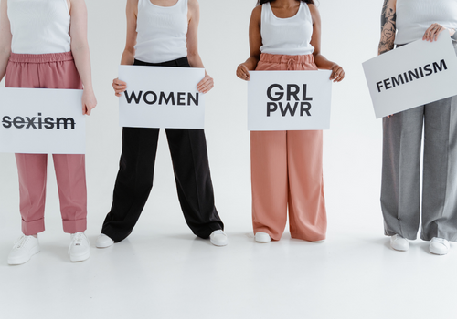 Women-Feminism-Holding-Signs-Women-Issues-Sexism-Girl-Power