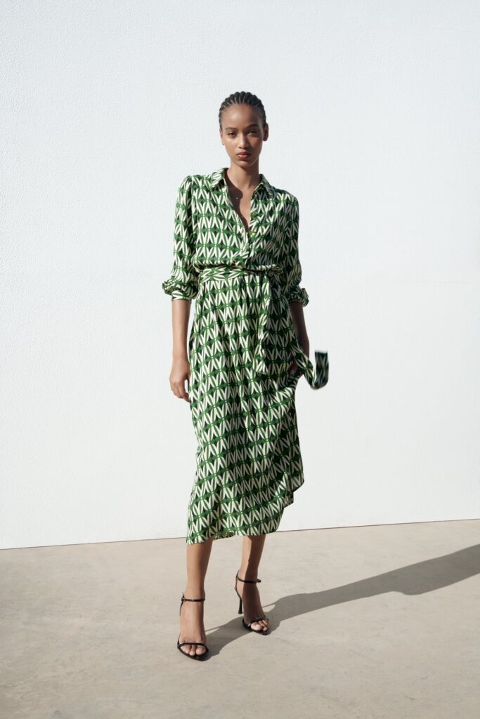 Zara Geometric Print Dress