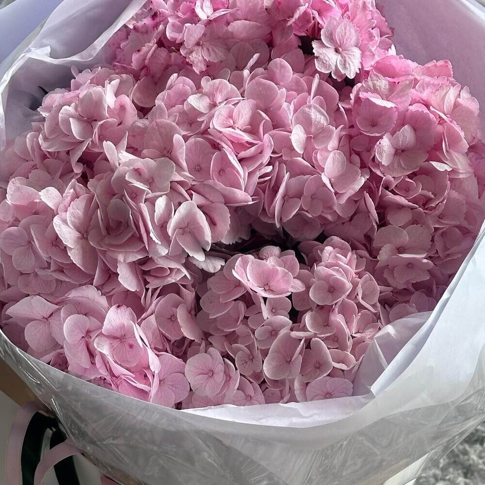 Bouquet of Pink Hydrangeas Flowwow Online Flower Delivery Service London