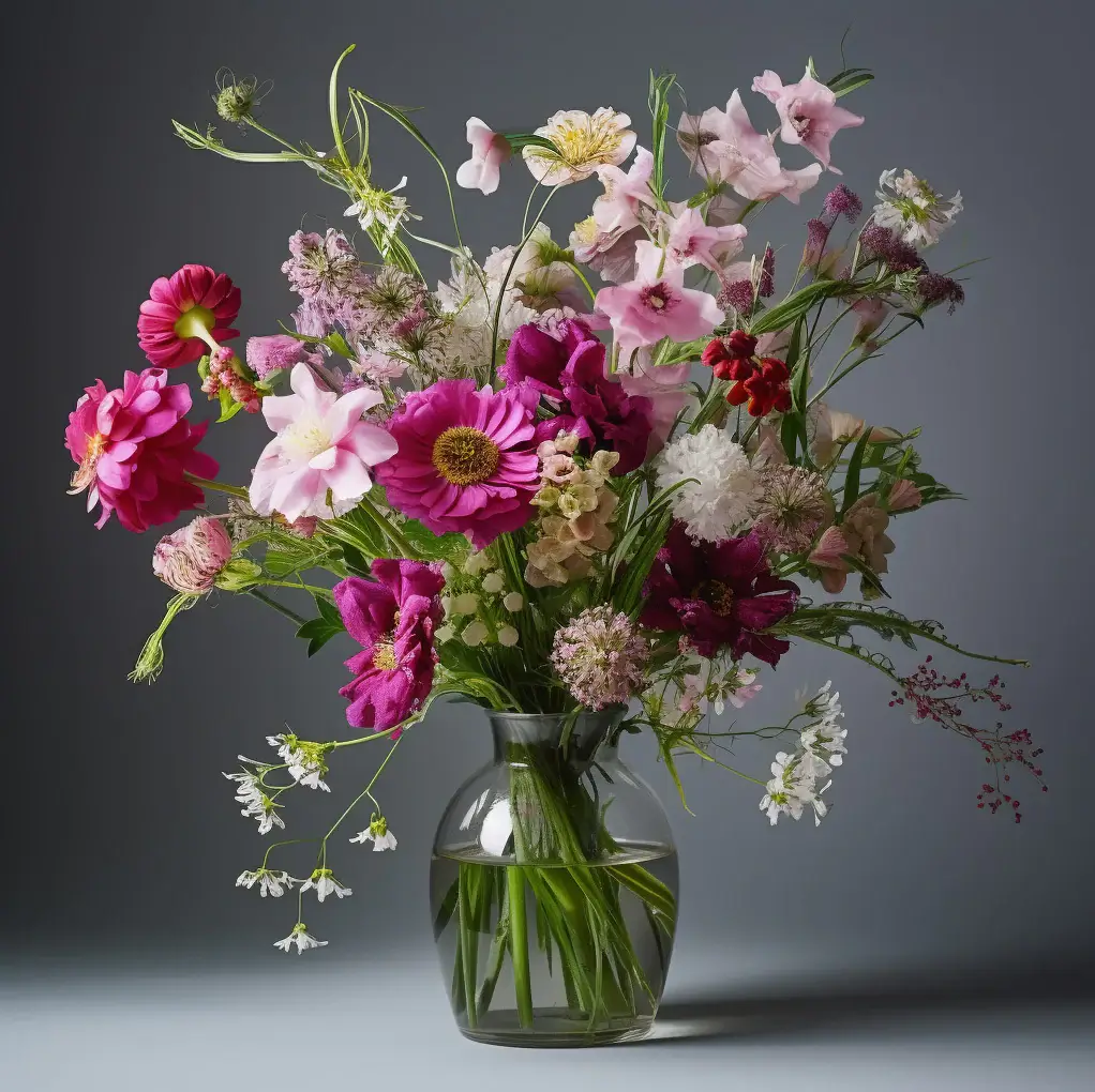 Vase of Seasonal British Flowers - Sustainable Flower Delivery Service UK