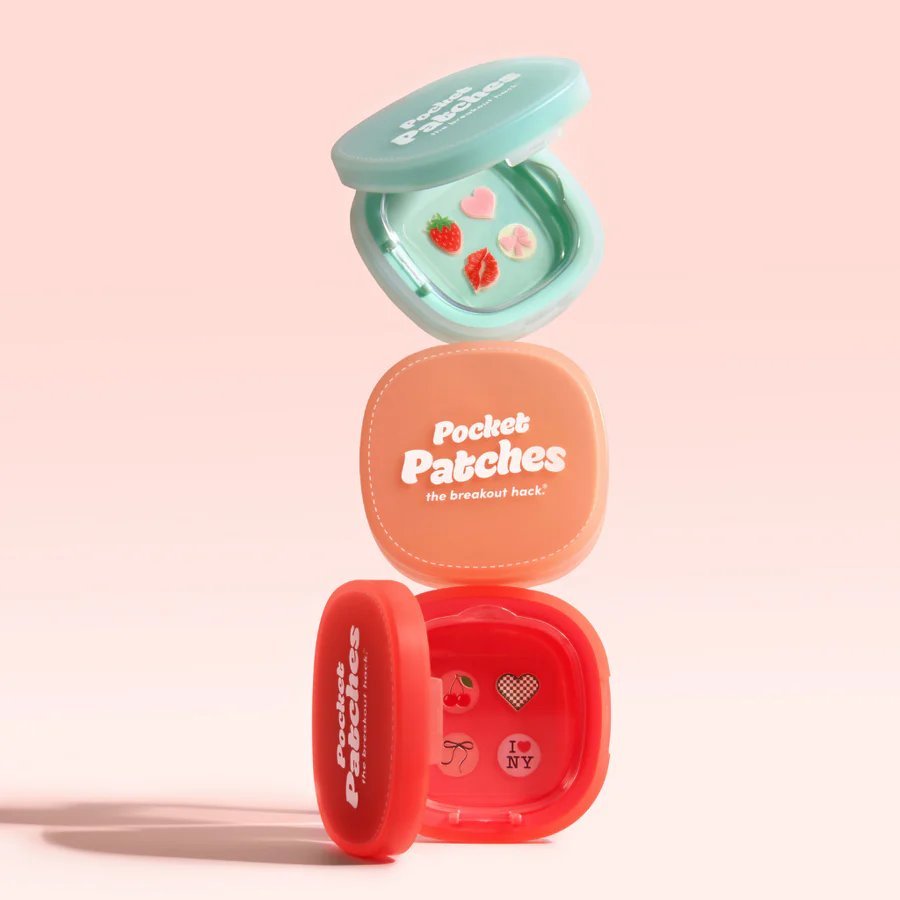 The Breakout Hack pimple patches, displayed in various colours and patterns, showcasing their unique designs and styles