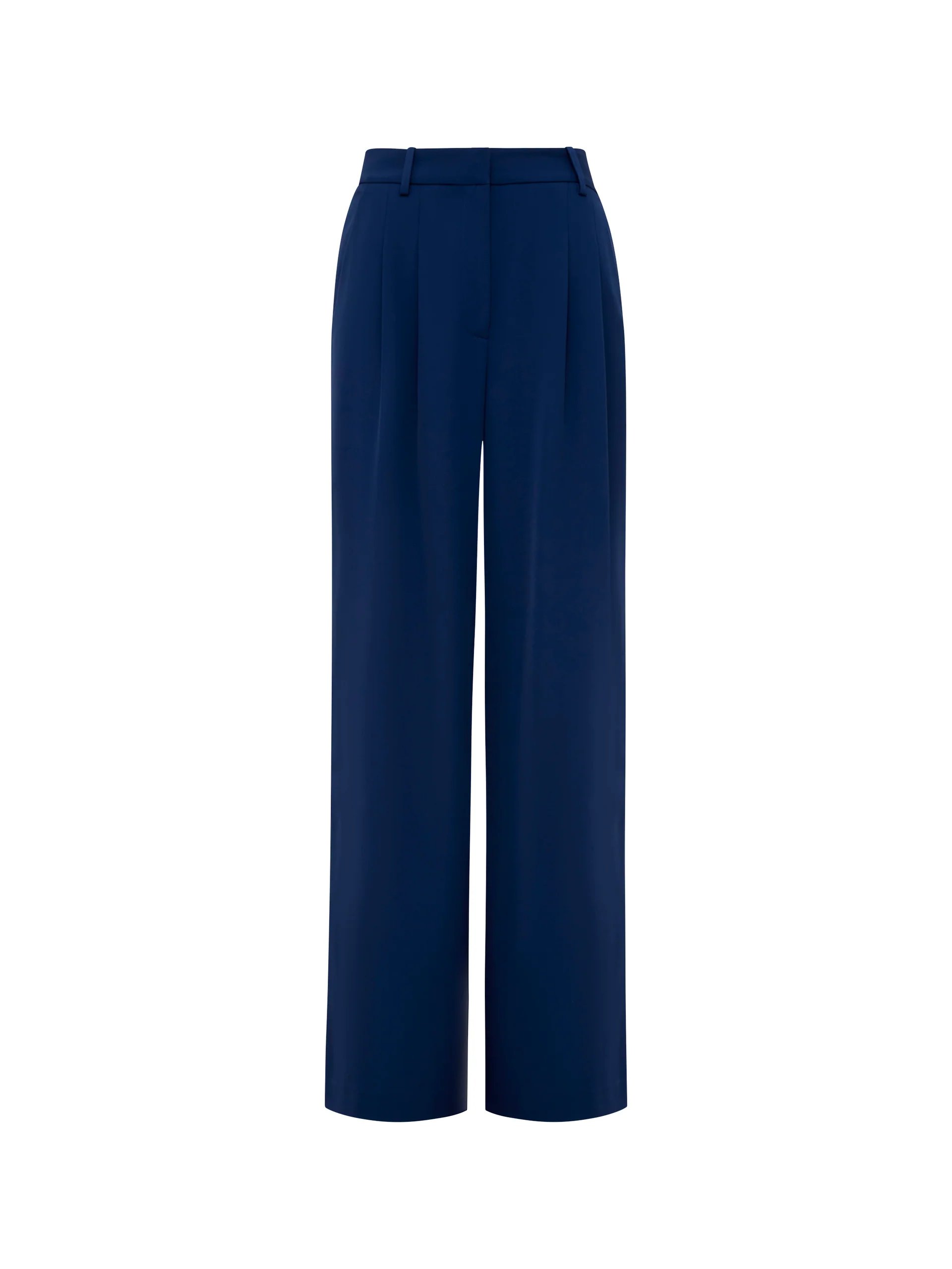 French Connection Harrie Tailored Trousers in the colour midnight blue, one of the best pairs of tailored workwear trousers for women