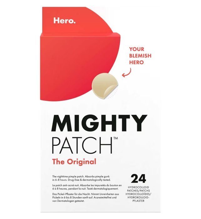 Mighty Patch The Original blemish patches, contains 24 hydrocolloid patches - best spot patches
